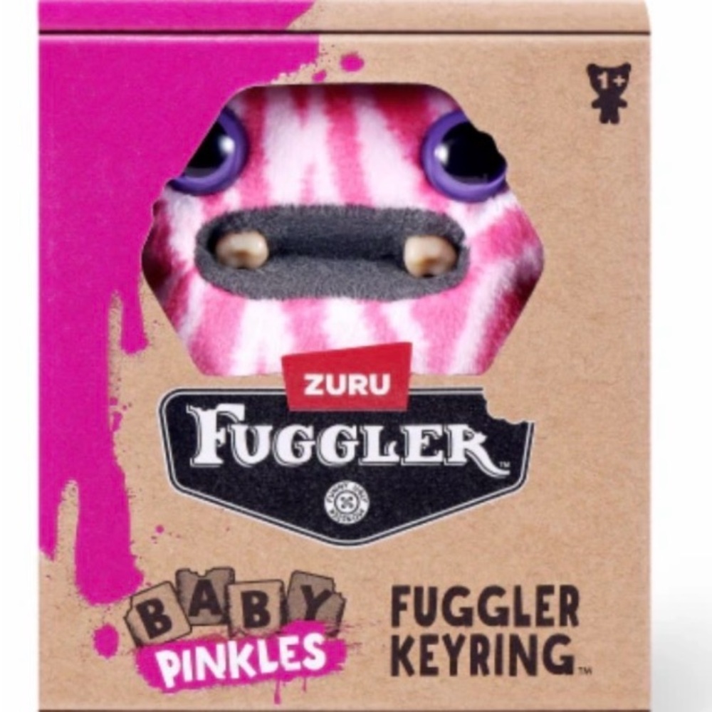 ZURU Fuggler Baby Pinkles Keyring - Pink and White